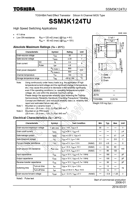 SSM3K124TU