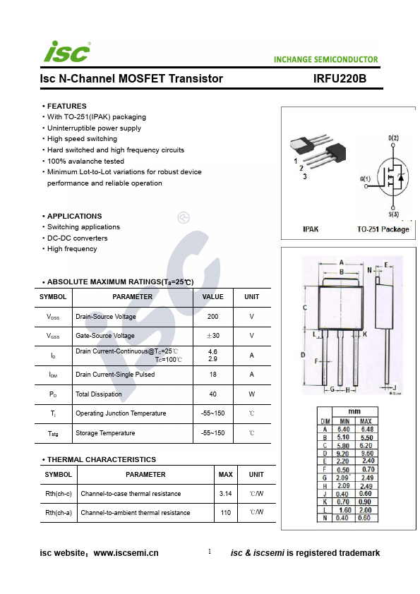 IRFU220B