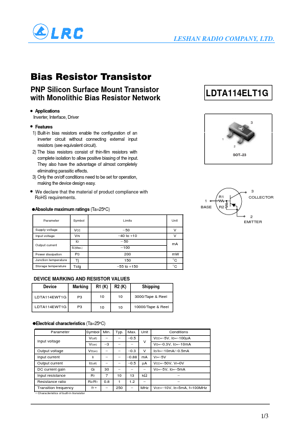 LDTA114ELT1G