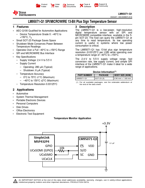 LM95071-Q1