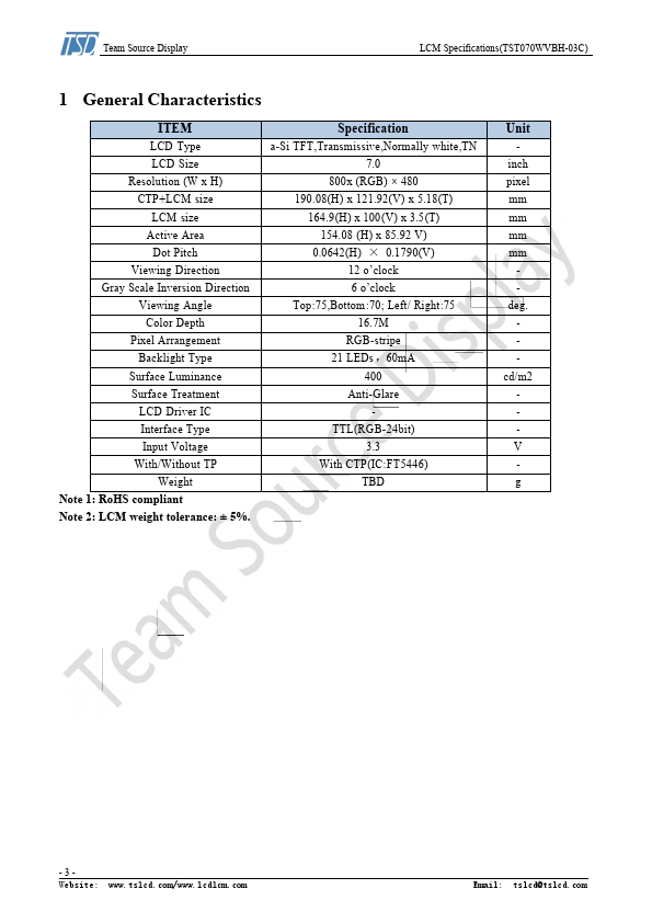 TST070WVBH-03C