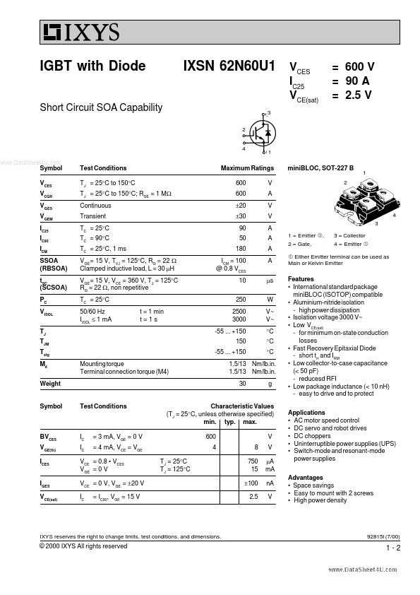 IXSN62N60U1