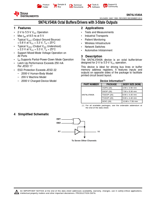 SN74LV540A