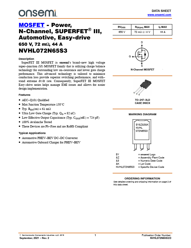 NVHL072N65S3