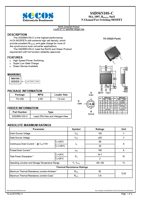 SSD56N10S-C