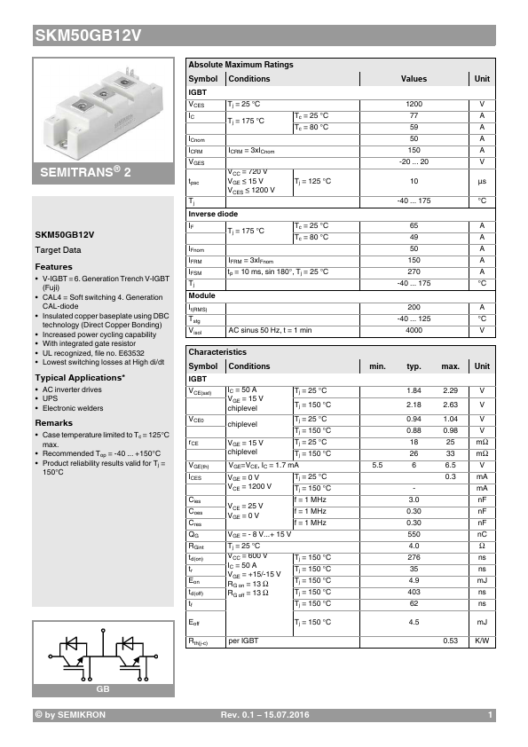 SKM50GB12V