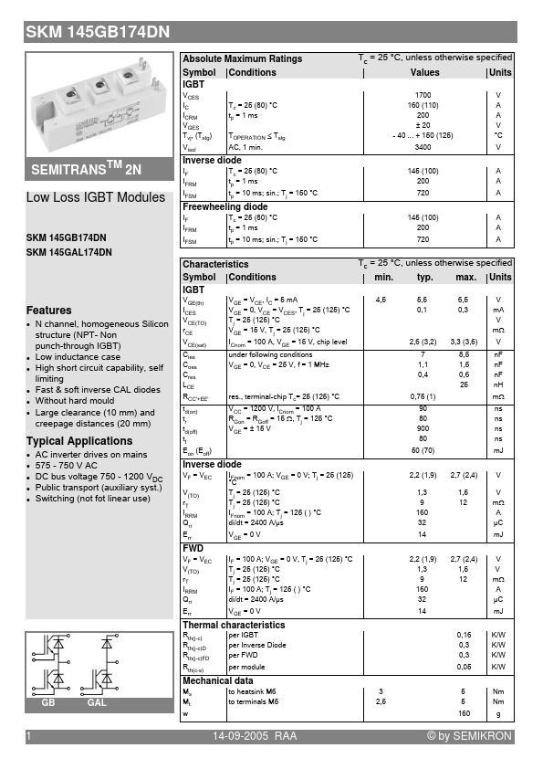 SKM145GAL174DN