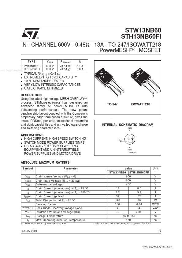 STW13NB60FI