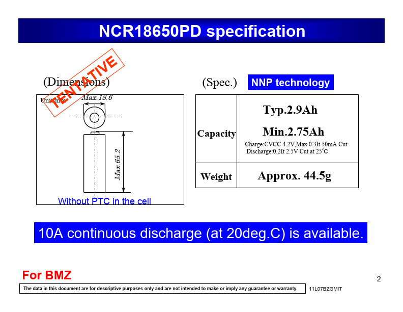 NCR18650PD