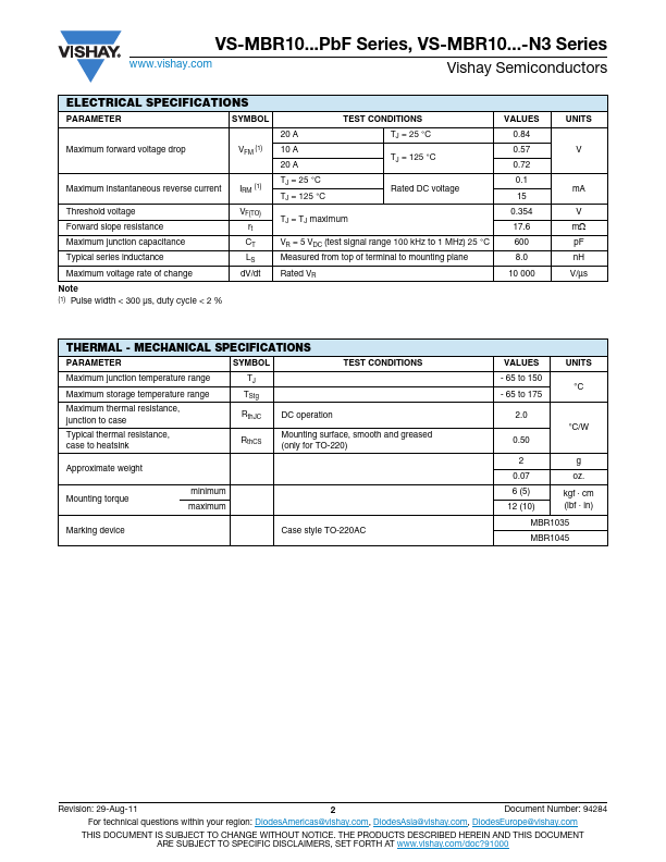 VS-MBR1035-N3