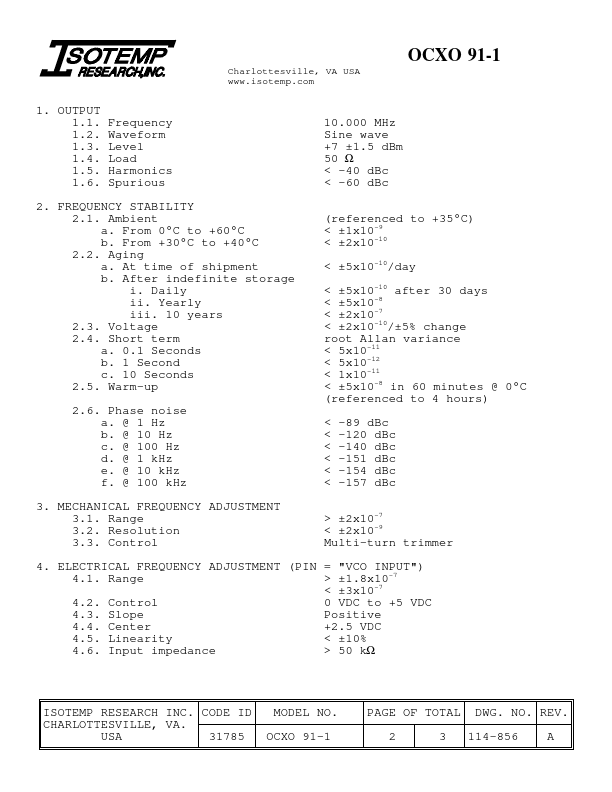 OCXO-91-1