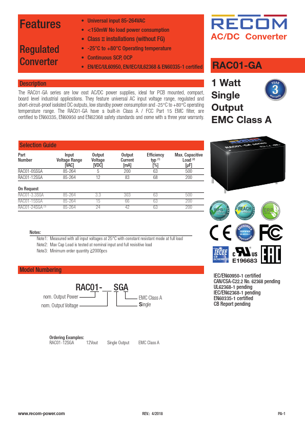 RAC01-24SGA