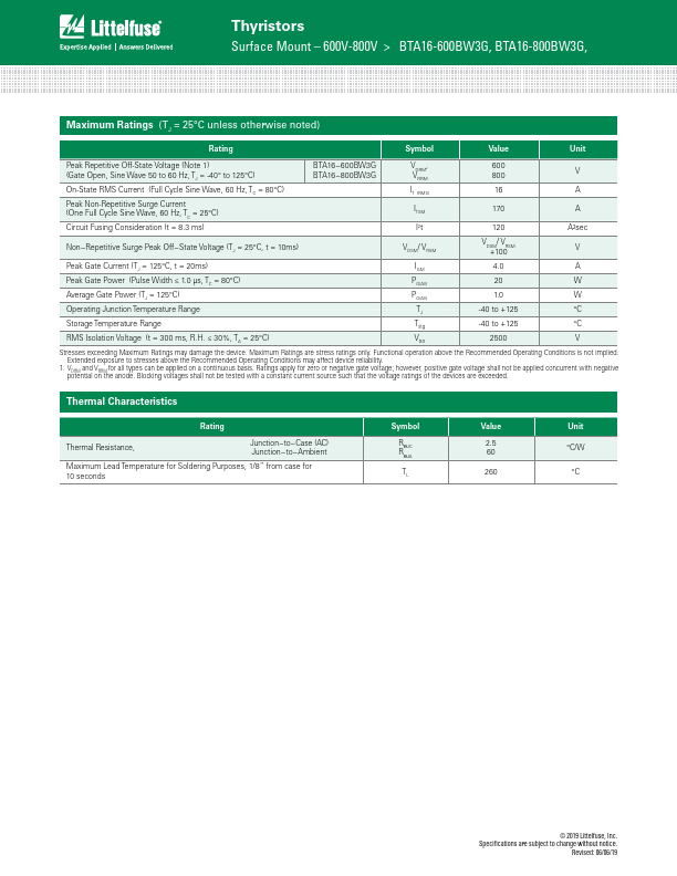 BTA16-800BW3G