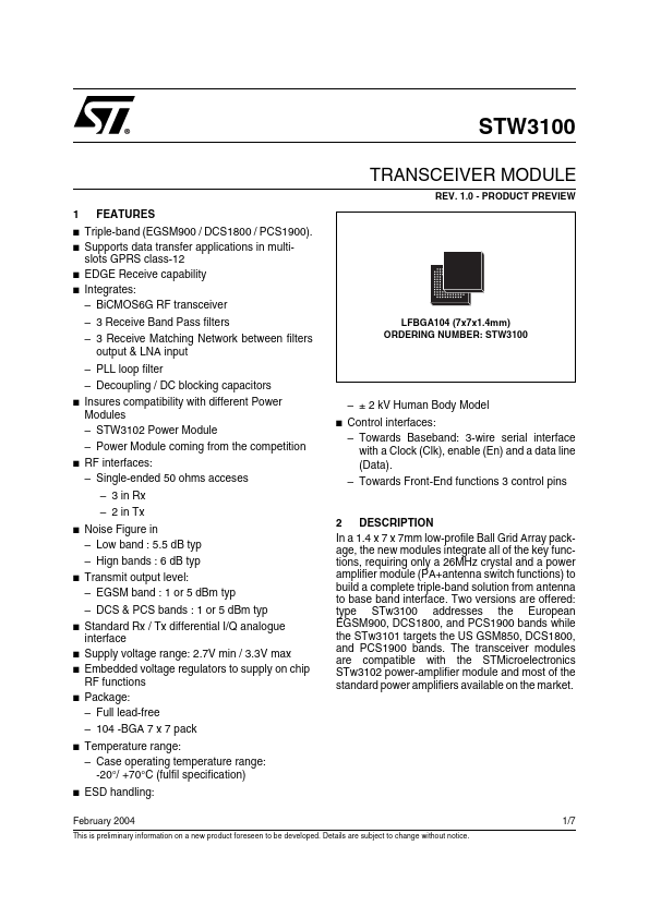 STW3100