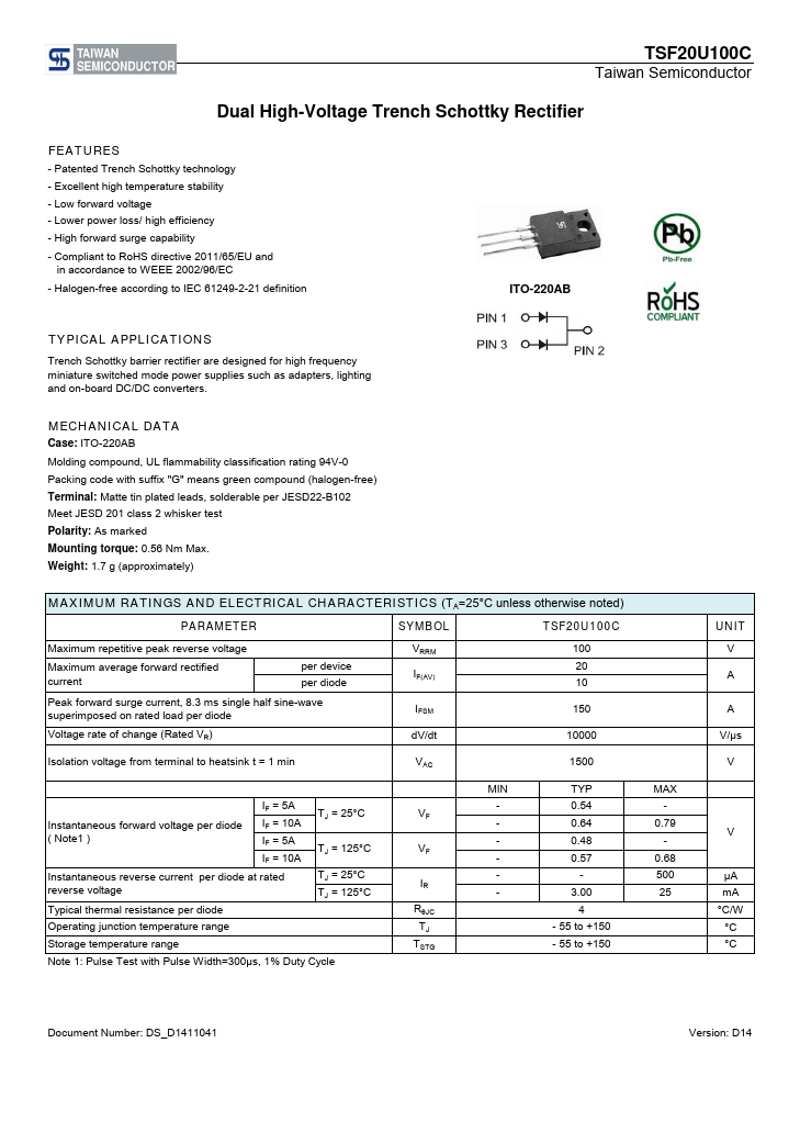 TSF20U100C