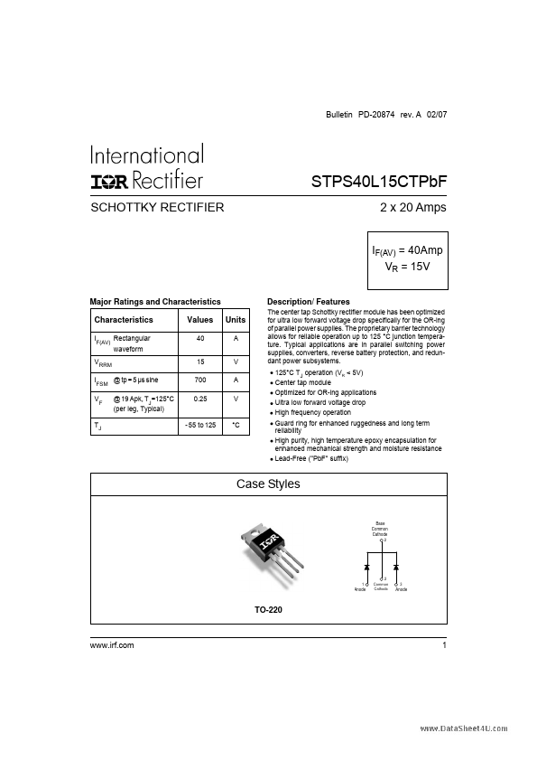 STPS40L15CTPBF