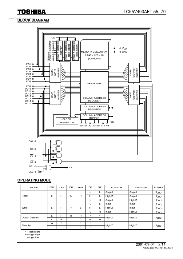 TC55V400AFT-70