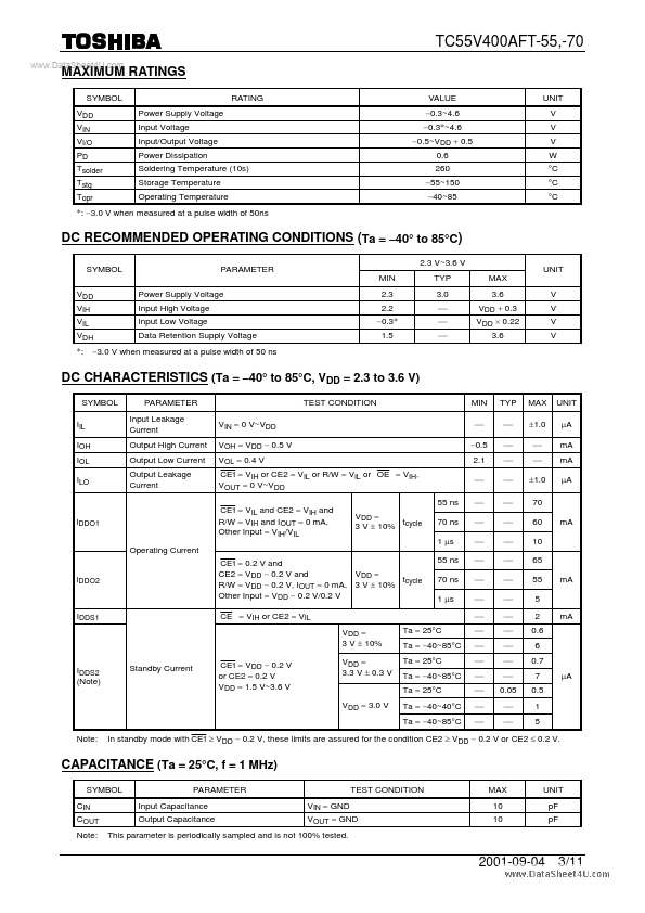 TC55V400AFT-70