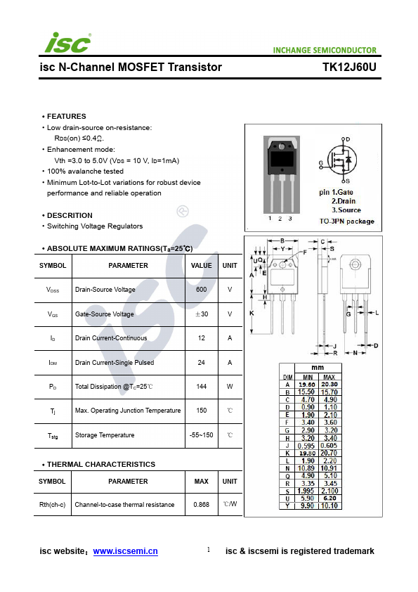 TK12J60U