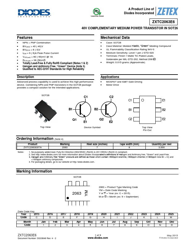 ZXTC2063E6