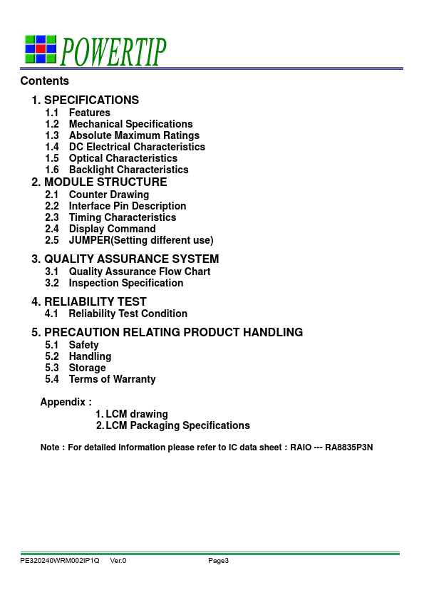 LCDPE320240WRM-002-IP1Q