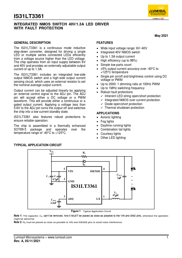 IS31LT3361