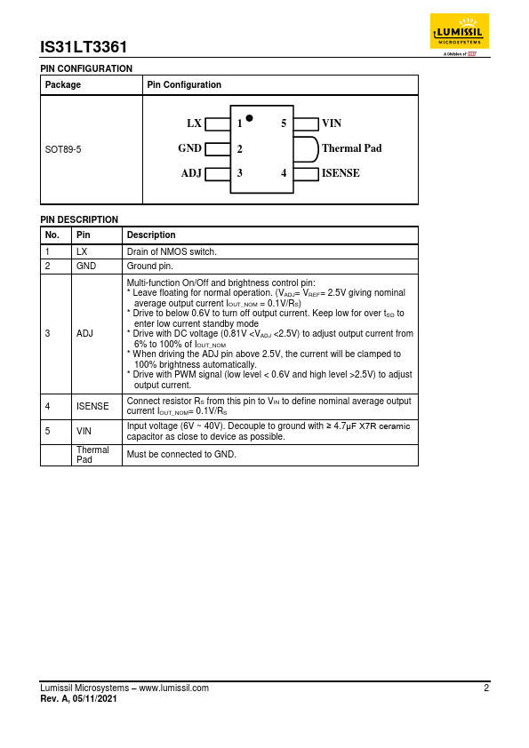 IS31LT3361