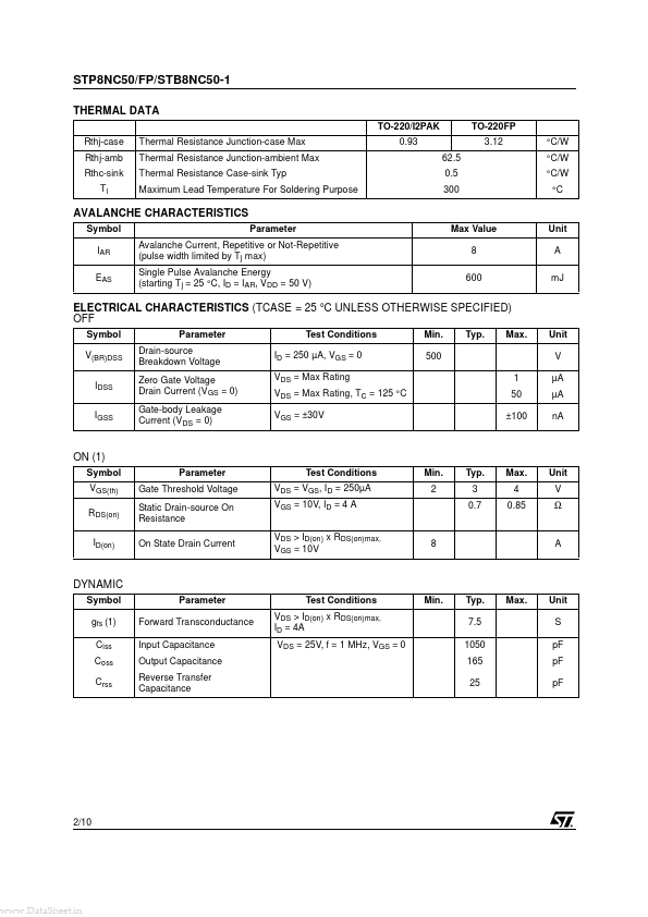 STB8NC50-1