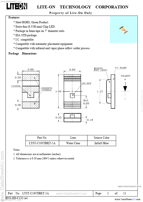 LTST-C193TBKT-5A