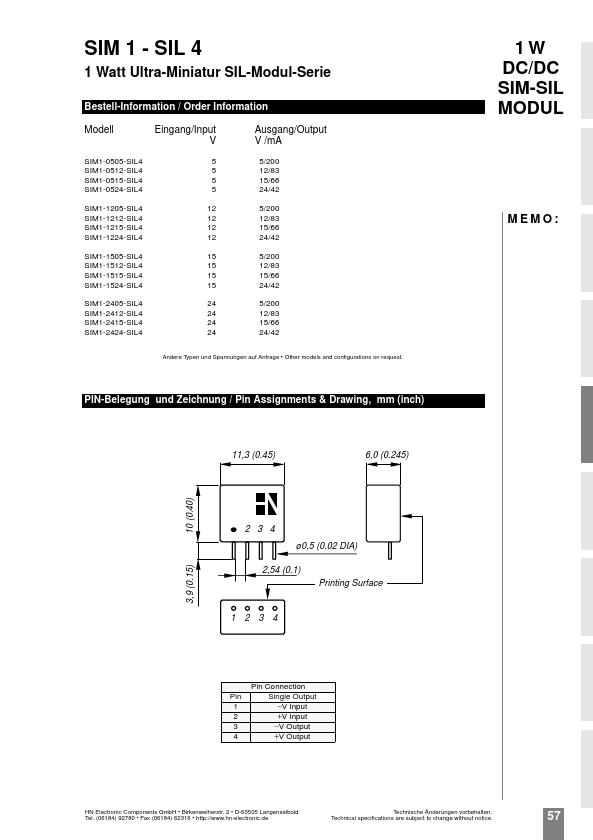 SIM1-0505-SIL4