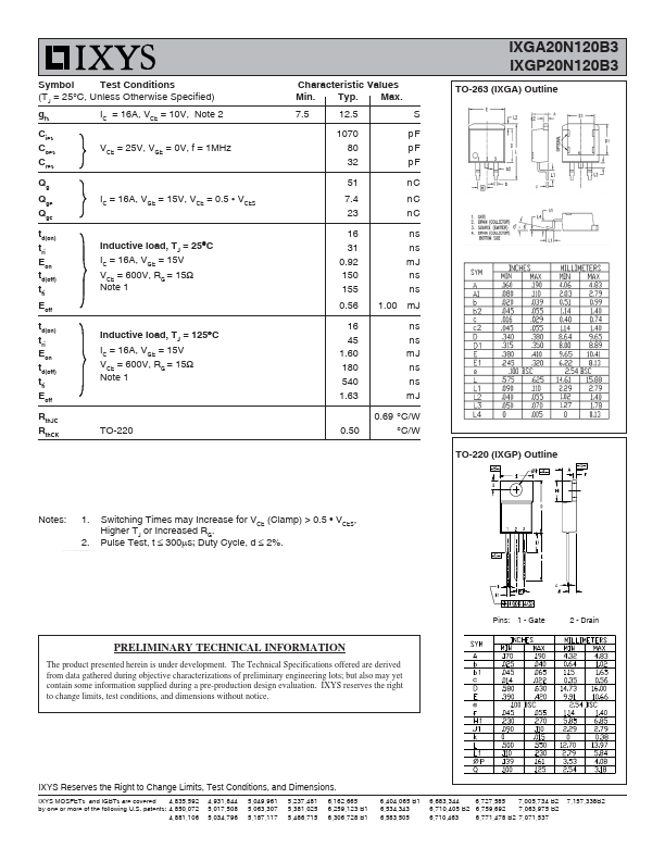 IXGA20N120B3