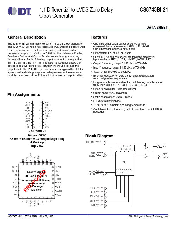 ICS8745BI-21