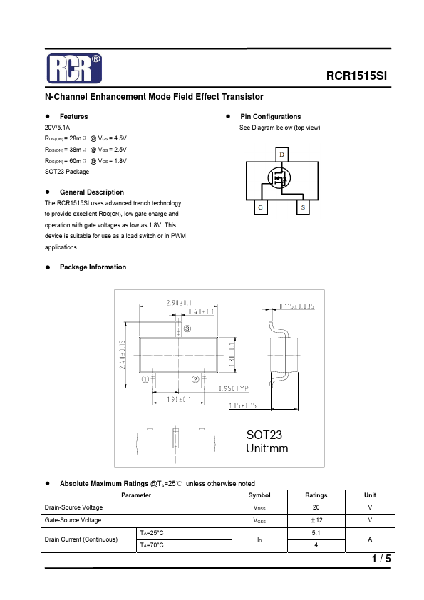 RCR1515SI