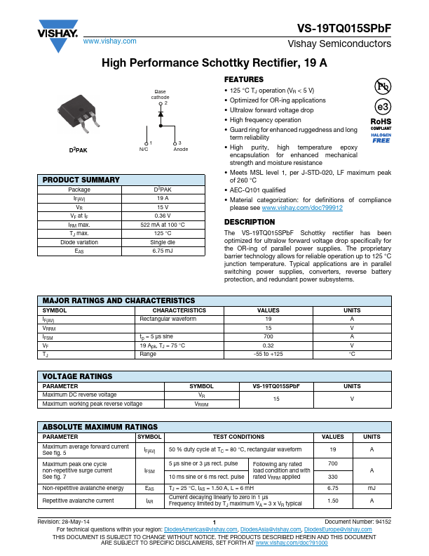 VS-19TQ015SPbF