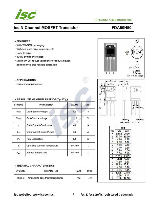 FDA50N50