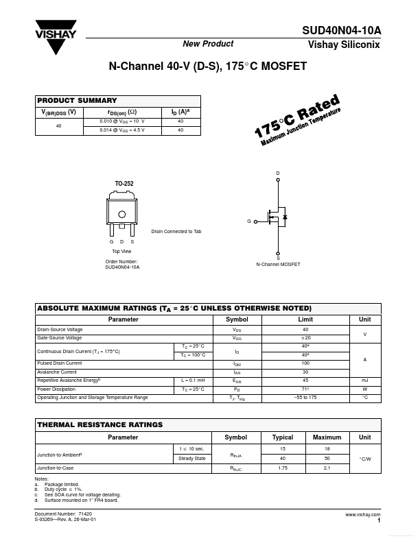 SUD40N04-10A