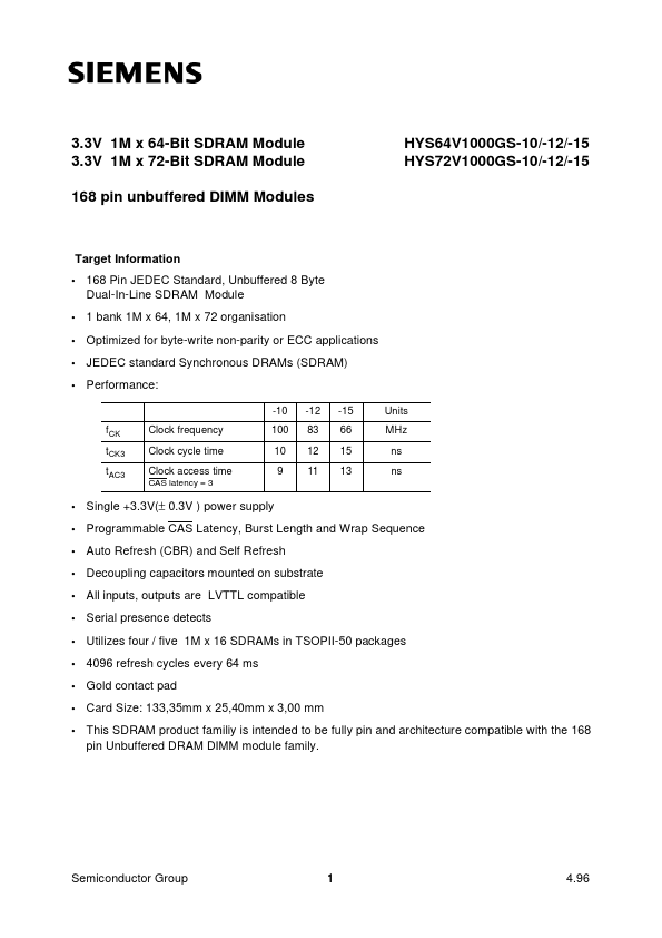 HYS72V1000GU-70