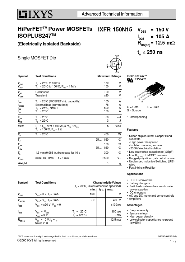 IXFR150N15