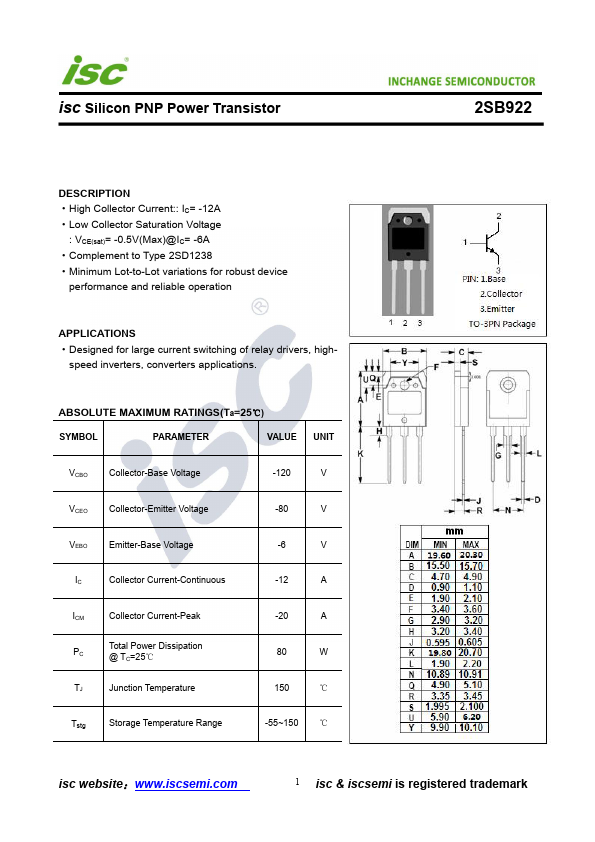 2SB922