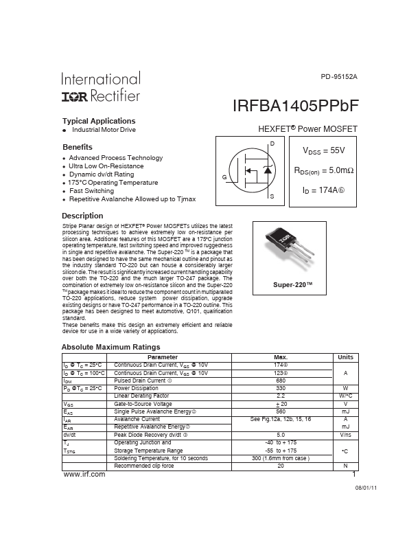 IRFBA1405PPBF