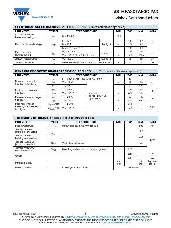 VS-HFA30TA60C-M3