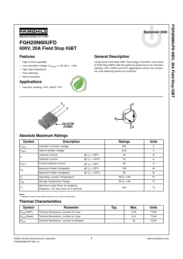 FGH20N60UFD