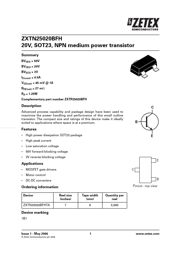 ZXTN25020BFH