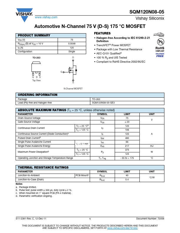 SQM120N08-05