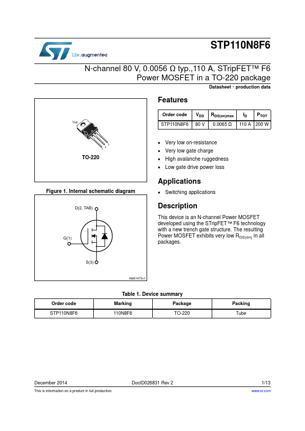 STP110N8F6