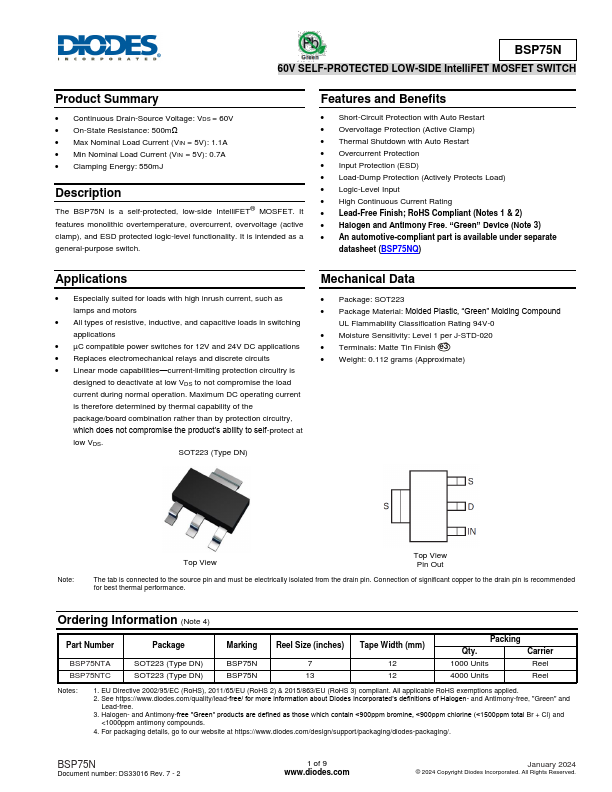 BSP75N