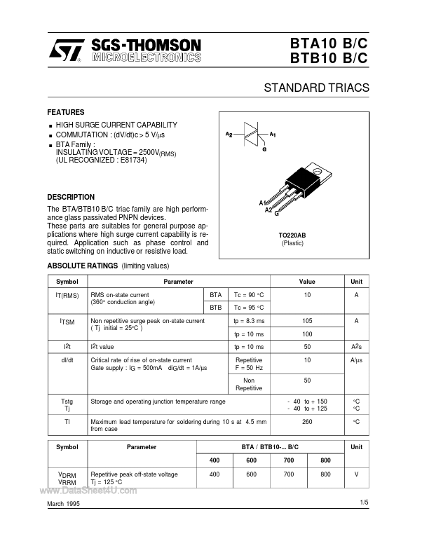 BTA10-400B