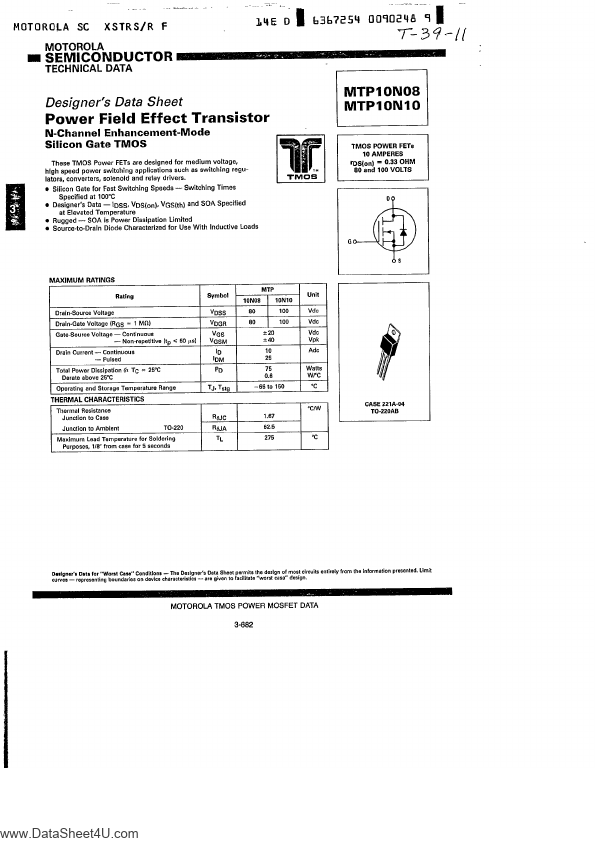 MTP10N08