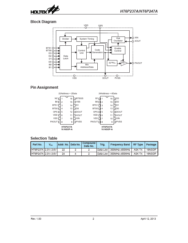 HT6P237A