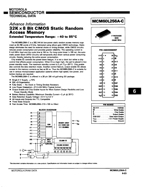 MCM60L256A-C